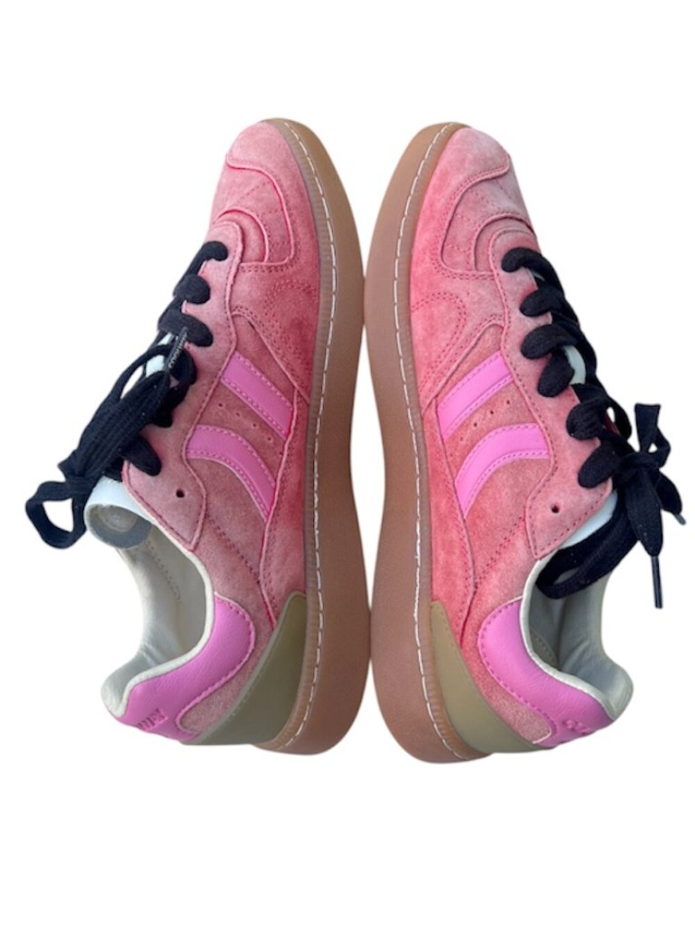 Coolway Goal Pink Suede Sneakers Women Size 9 Low Profile Retro Skate Shoes - Picture 4 of 9